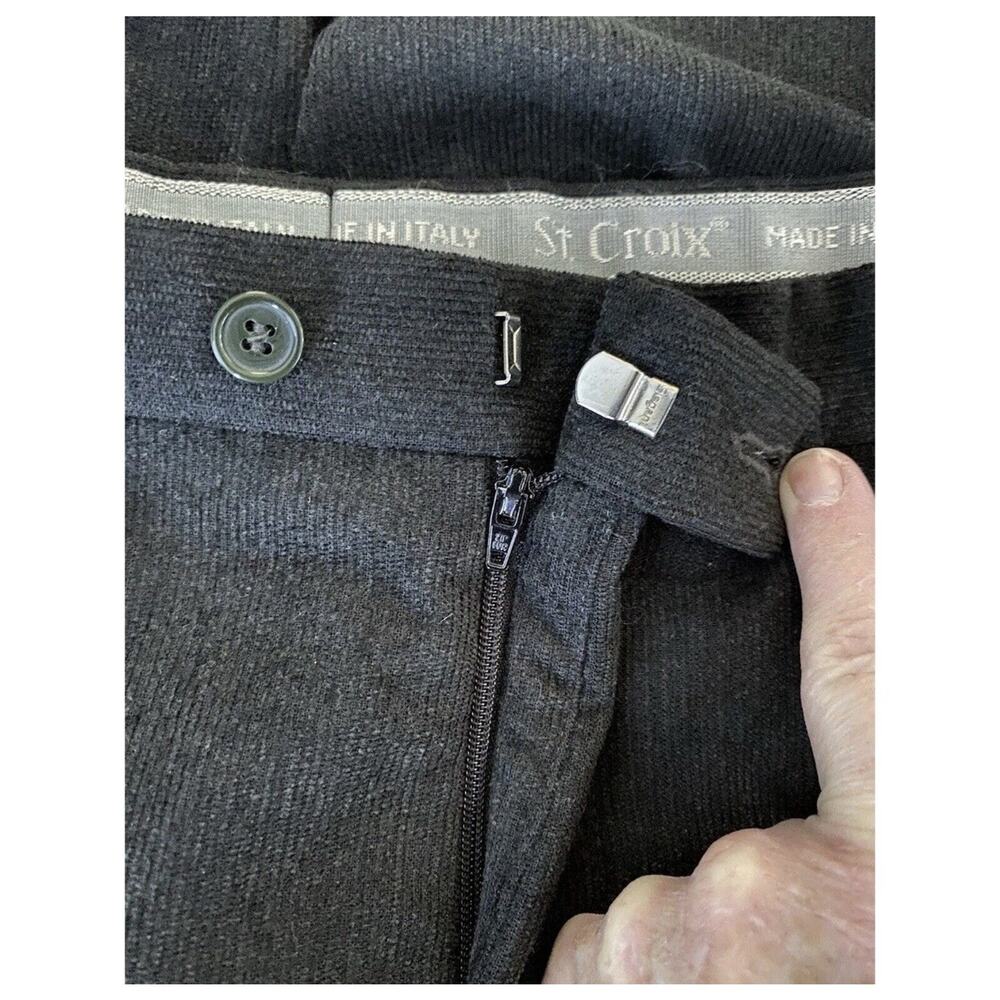 Luxury Gray Italian Wool Blend Trousers Straight Leg Minimalist 38 - Picture 4 of 12